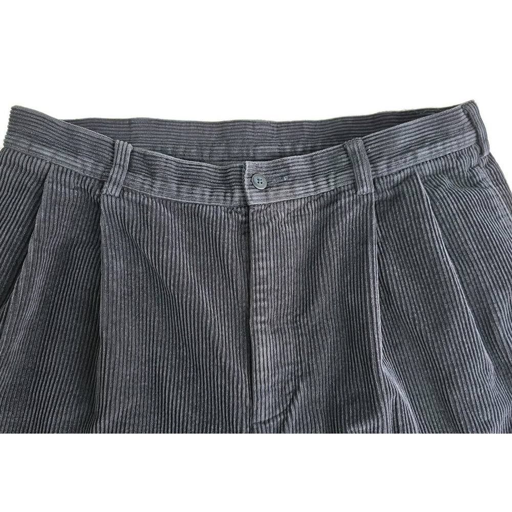 Jos A Bank Corduroy Dress Pants Trousers Mens 35X29 DARK NAVY 100% Cotton PLEATE